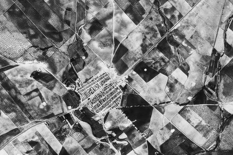 Ortofoto de 1956-1957 del núcleo de Guarromán