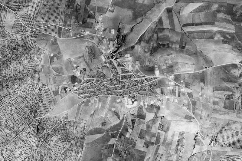 Ortofoto de 1956-1957 del núcleo de Lahiguera