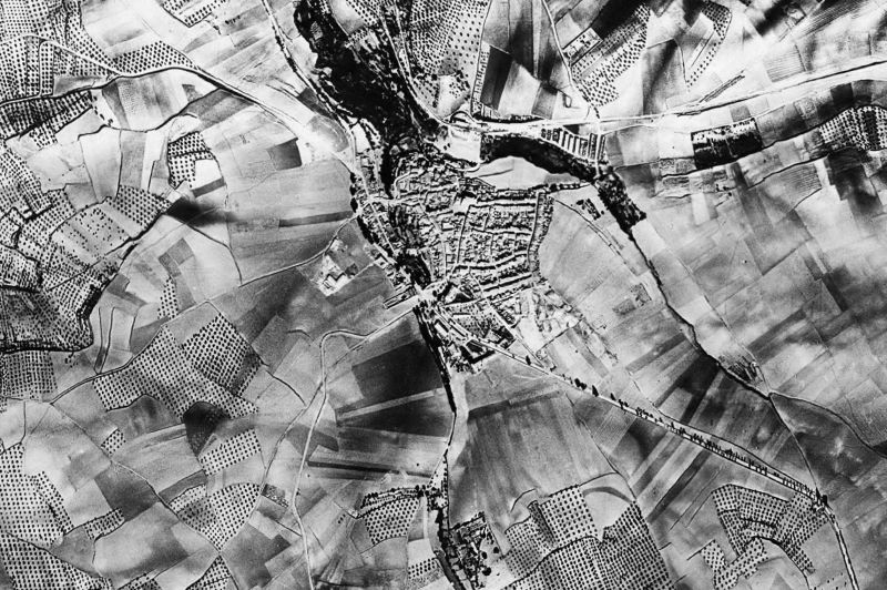 Ortofoto de 1956-1957 del núcleo de Ibros
