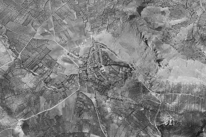 Ortofoto de 1956-1957 del núcleo de Jamilena