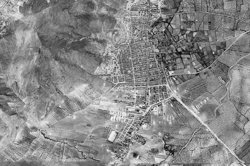 Ortofoto de 1956-1957 del núcleo de Jódar