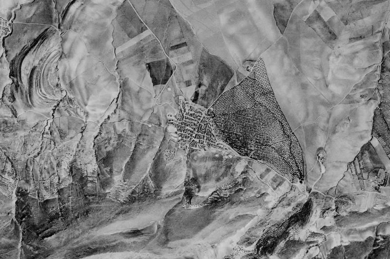 Ortofoto de 1956-1957 del núcleo de Larva