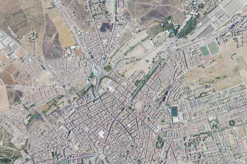 Ortofoto actual del núcleo de Linares