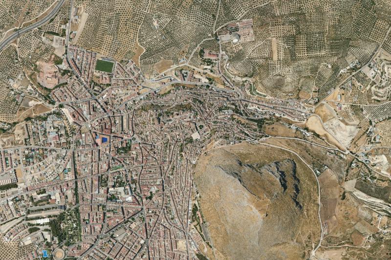Ortofoto actual del núcleo de Martos