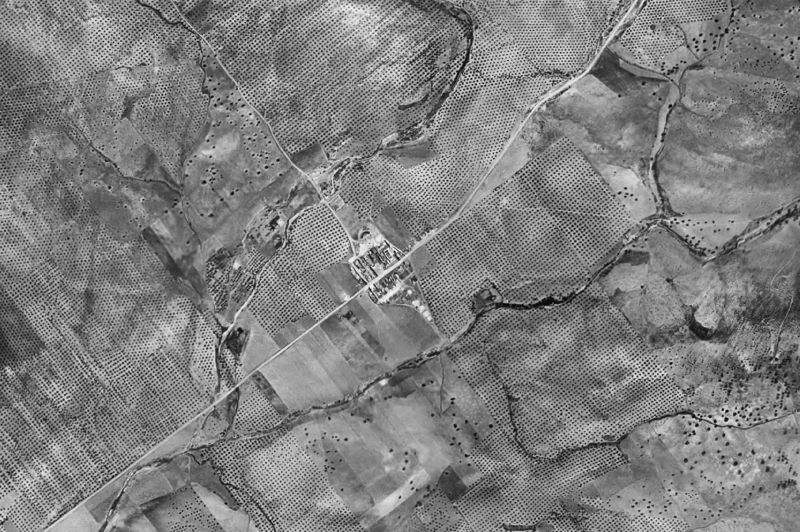 Ortofoto de 1956-1957 del núcleo de Montizón