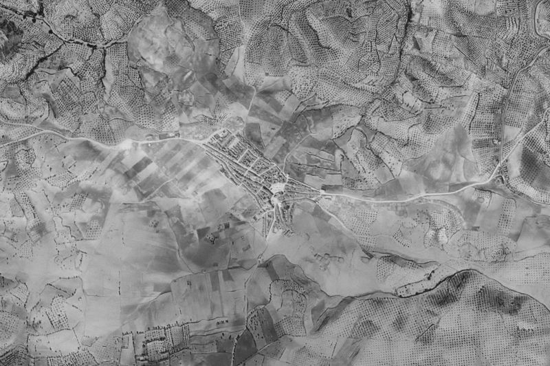 Ortofoto de 1956-1957 del núcleo de Noalejo