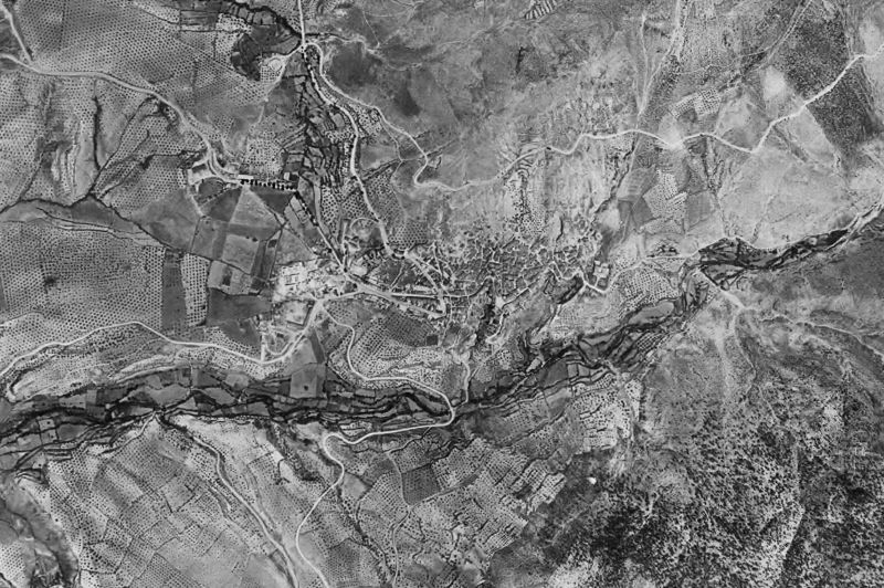 Ortofoto de 1956-1957 del núcleo de Orcera