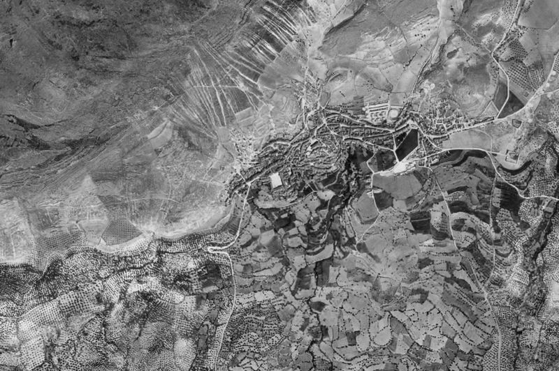 Ortofoto de 1956-1957 del núcleo de Pegalajar