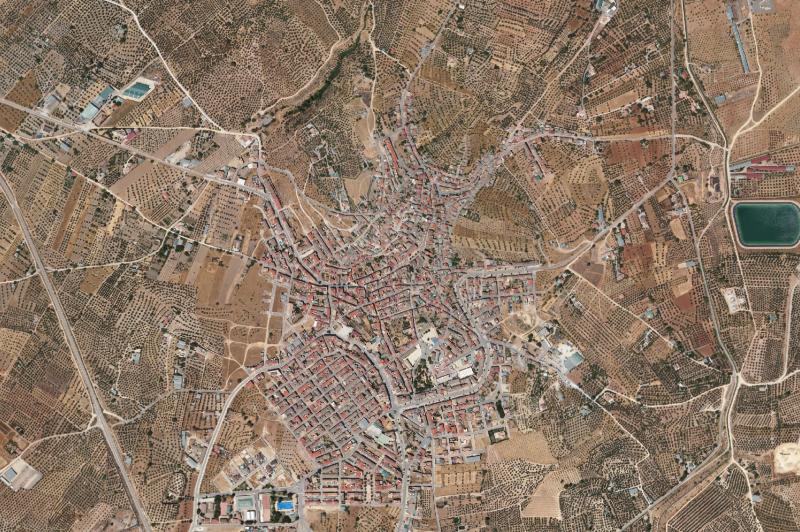 Ortofoto actual del núcleo de Pozo Alcón