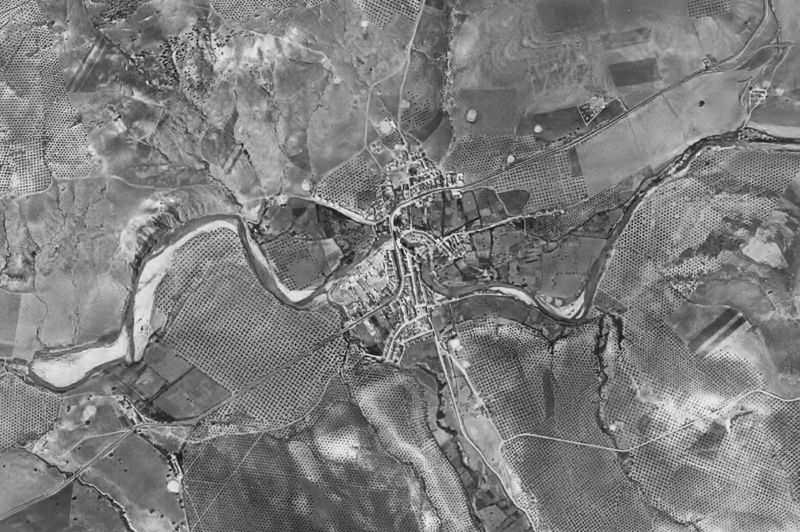 Ortofoto de 1956-1957 del núcleo de Puente de Génave