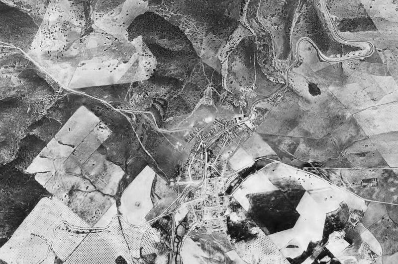 Ortofoto de 1956-1957 del núcleo de Santa Elena
