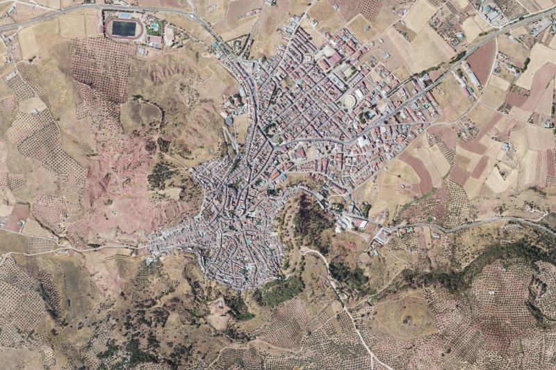 Ortofoto actual del núcleo de Santisteban del Puerto