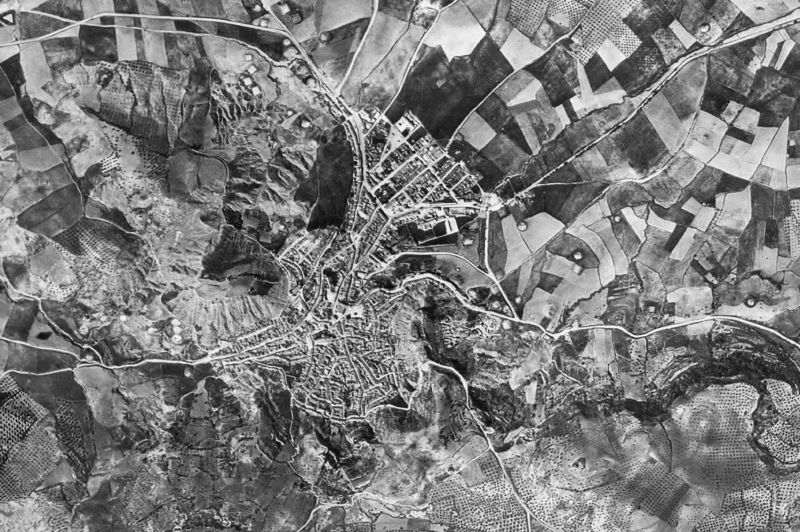Ortofoto de 1956-1957 del núcleo de Santisteban del Puerto