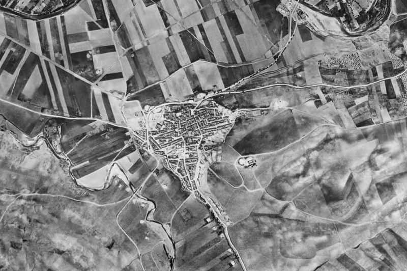 Ortofoto de 1956-1957 del núcleo de Santo Tomé