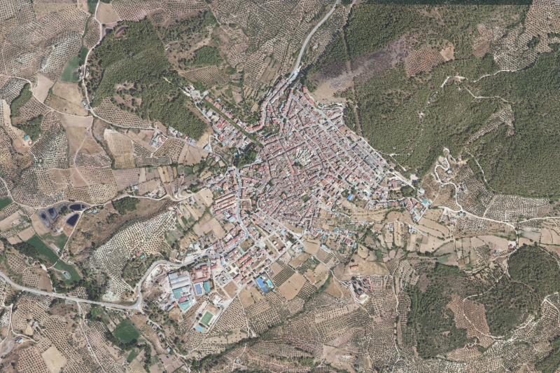 Ortofoto actual del núcleo de Siles