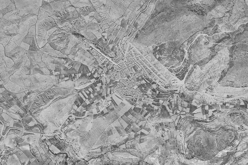 Ortofoto de 1956-1957 del núcleo de Siles