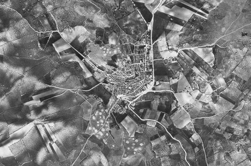 Ortofoto de 1956-1957 del núcleo de Sorihuela del Guadalimar