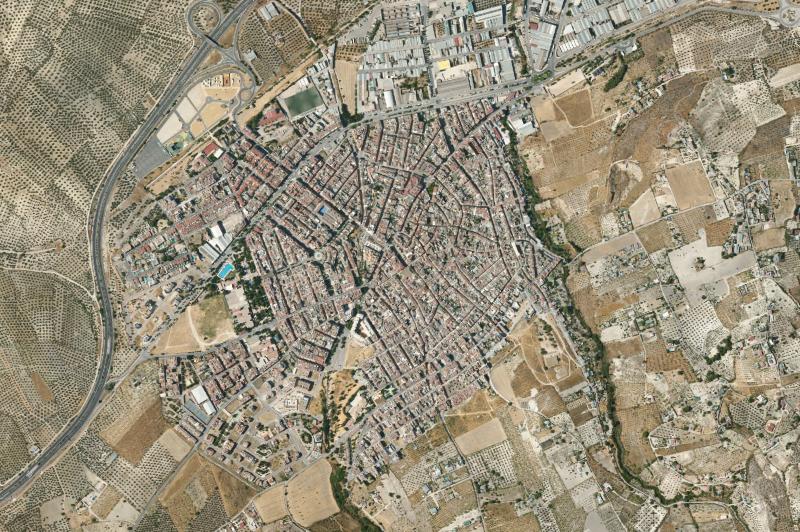Ortofoto actual del núcleo de Torredelcampo