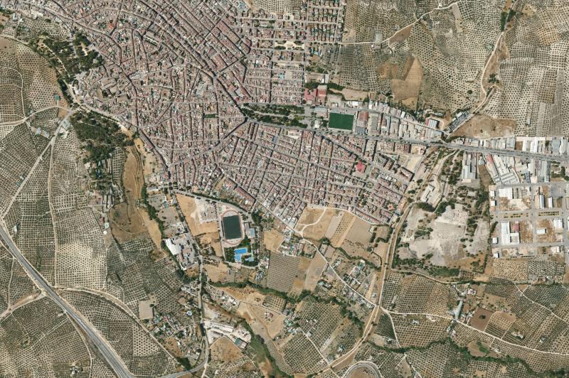 Ortofoto actual del núcleo de Torredonjimeno