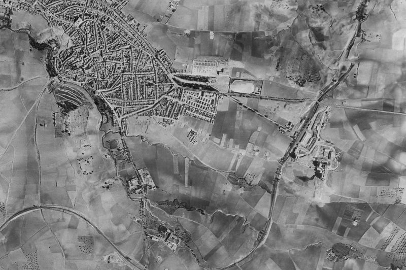 Ortofoto de 1956-1957 del núcleo de Torredonjimeno