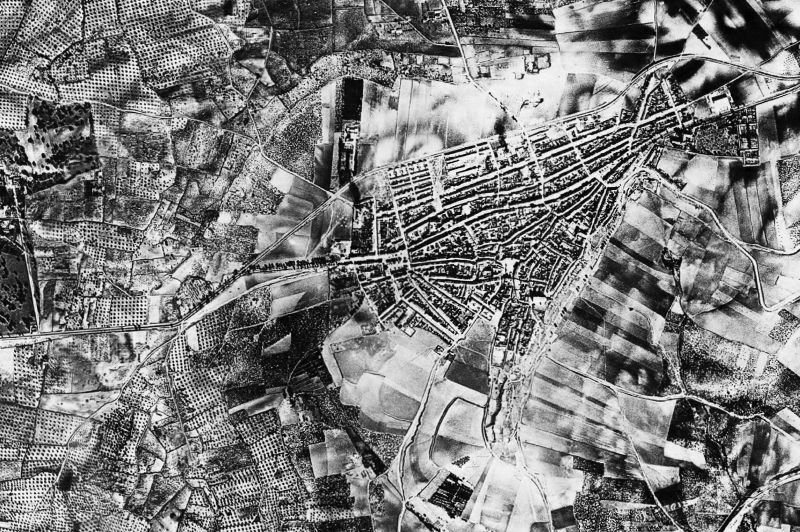 Ortofoto de 1956-1957 del núcleo de Torreperogil