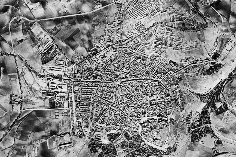 Ortofoto de 1956-1957 del núcleo de Úbeda