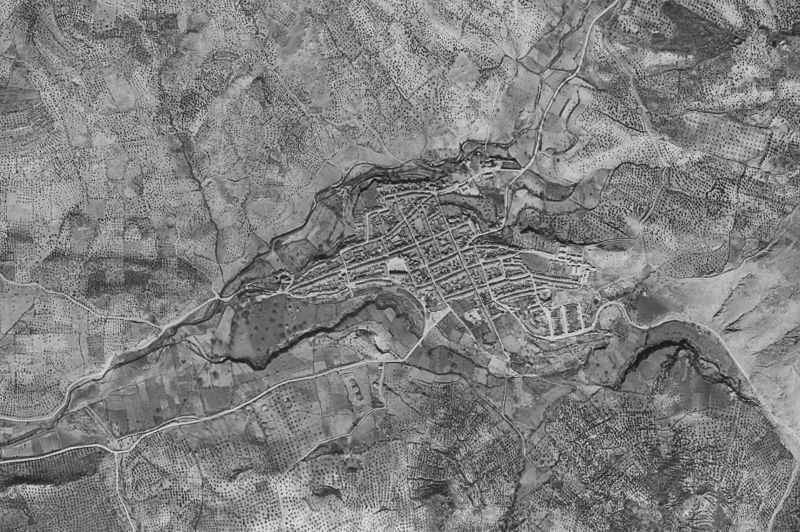 Ortofoto de 1956-1957 del núcleo de Valdepeñas de Jaén