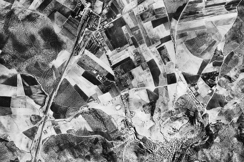 Ortofoto de 1956-1957 del núcleo de Vilches