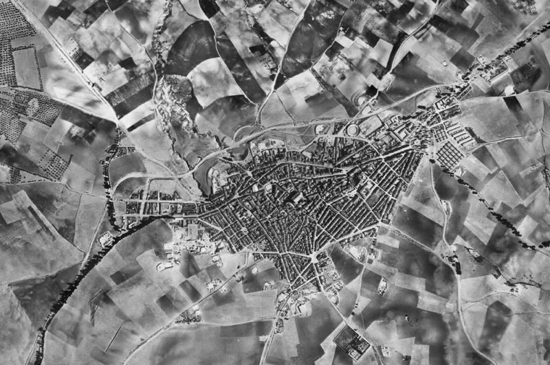 Ortofoto de 1956-1957 del núcleo de Villacarrillo