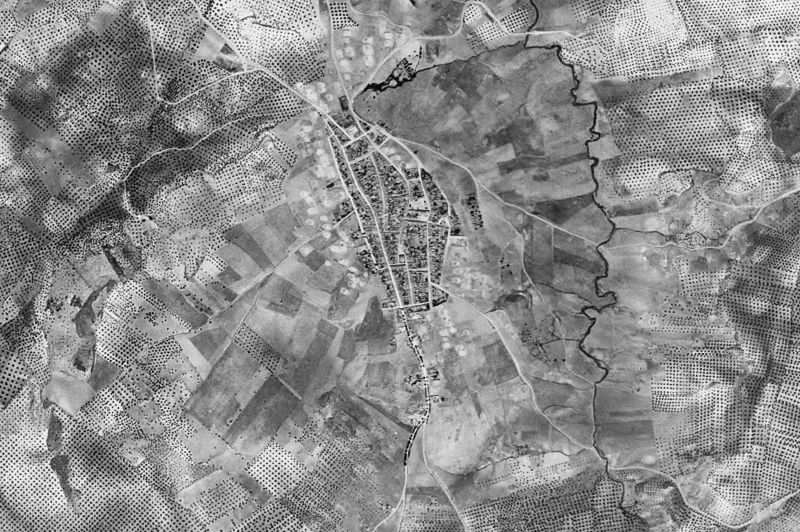 Ortofoto de 1956-1957 del núcleo de Villardompardo