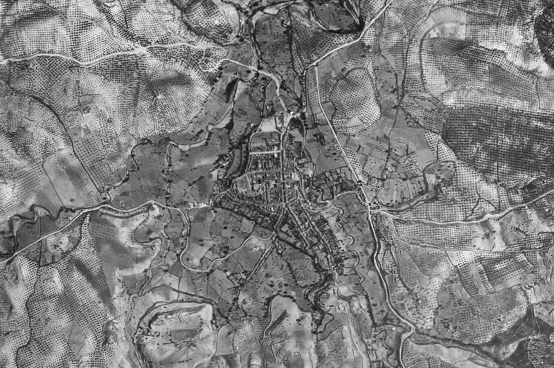 Ortofoto de 1956-1957 del núcleo de Los Villares