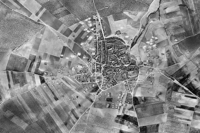 Ortofoto de 1956-1957 del núcleo de Villatorres