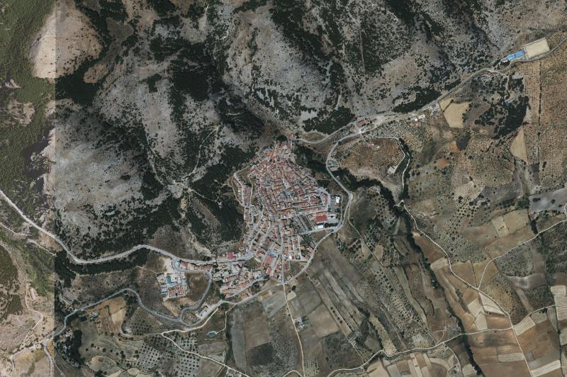 Ortofoto actual del núcleo de Santiago-Pontones