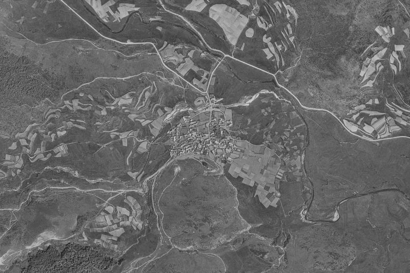 Ortofoto de 1956-1957 del núcleo de Acebedo