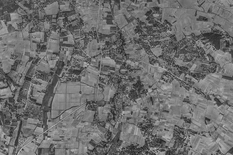 Ortofoto de 1956-1957 del núcleo de Arganza