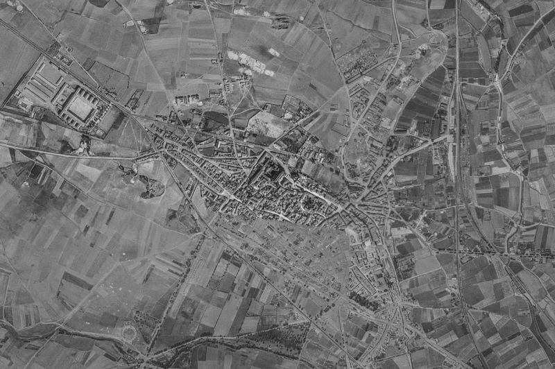 Ortofoto de 1956-1957 del núcleo de Astorga