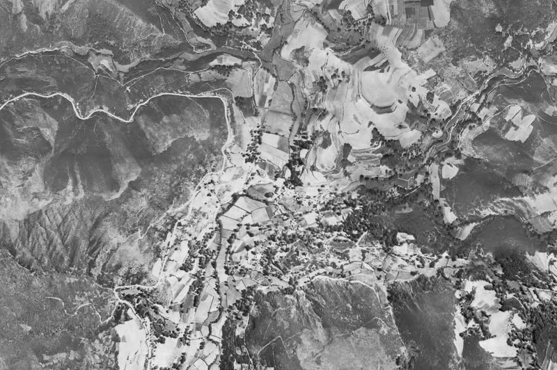 Ortofoto de 1956-1957 del núcleo de Balboa