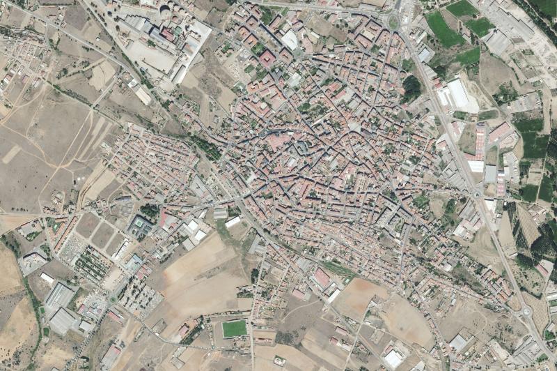Ortofoto actual del núcleo de La Bañeza