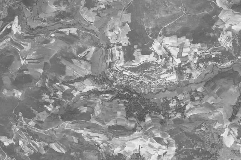 Ortofoto de 1956-1957 del núcleo de Barjas
