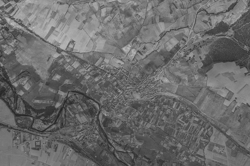 Ortofoto de 1956-1957 del núcleo de Bembibre
