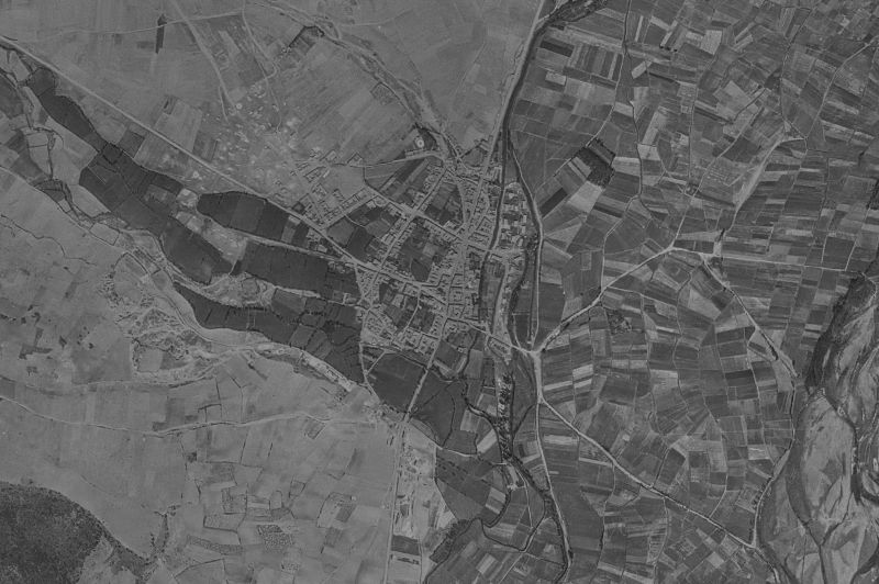 Ortofoto de 1956-1957 del núcleo de Benavides