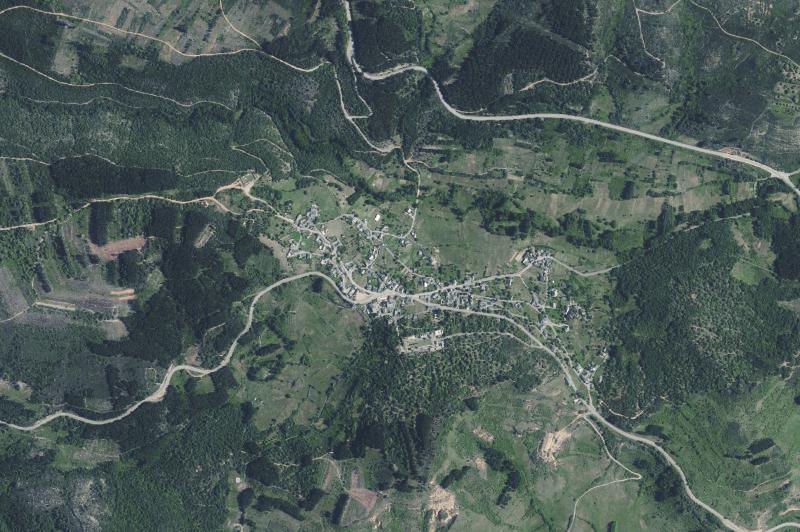 Ortofoto actual del núcleo de Berlanga del Bierzo