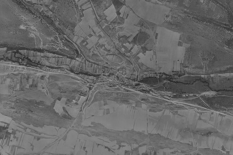 Ortofoto de 1956-1957 del núcleo de Brazuelo