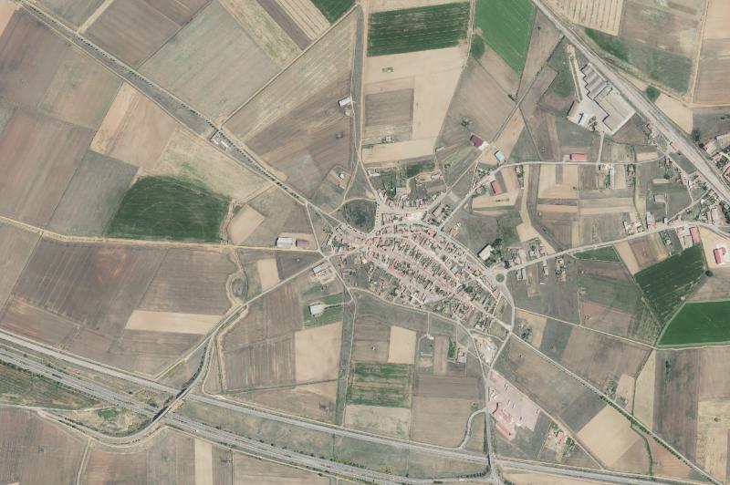 Ortofoto actual del núcleo de El Burgo Ranero