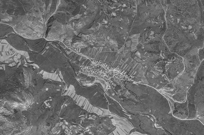 Ortofoto de 1956-1957 del núcleo de Burón