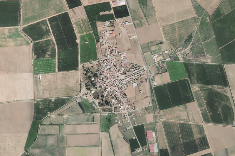 Ortofoto actual del núcleo de Bustillo del Páramo