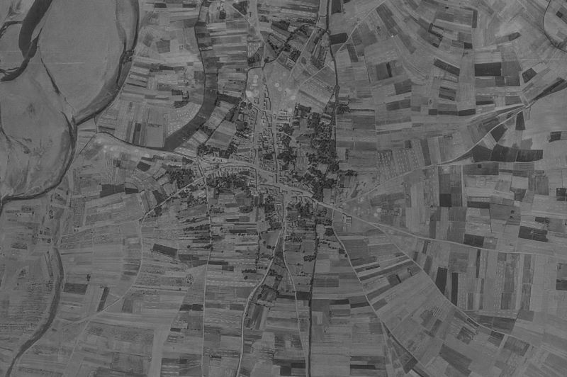 Ortofoto de 1956-1957 del núcleo de Cabreros del Río