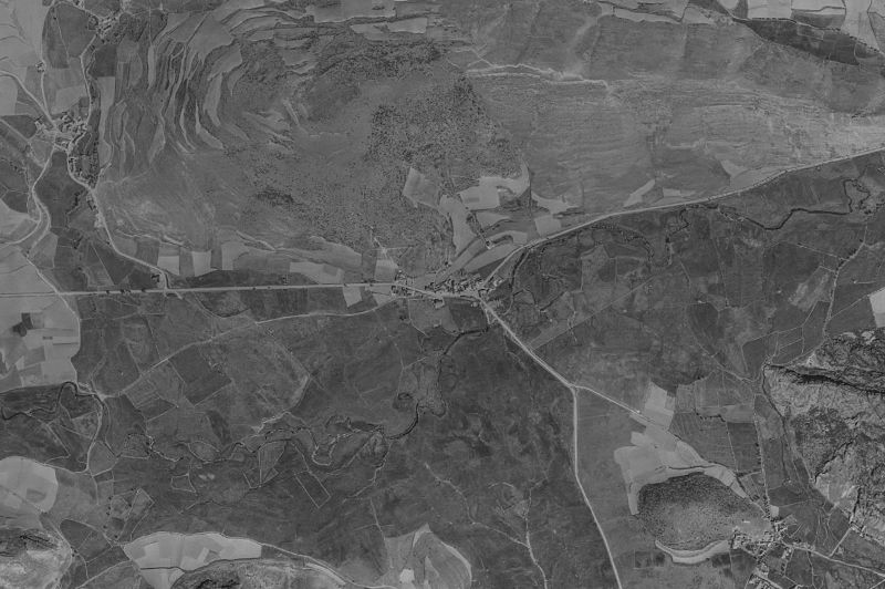 Ortofoto de 1956-1957 del núcleo de Cabrillanes