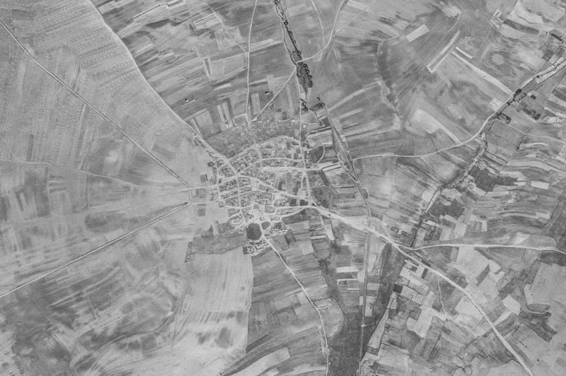 Ortofoto de 1956-1957 del núcleo de Campazas