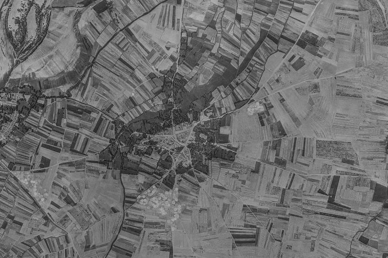 Ortofoto de 1956-1957 del núcleo de Campo de Villavidel